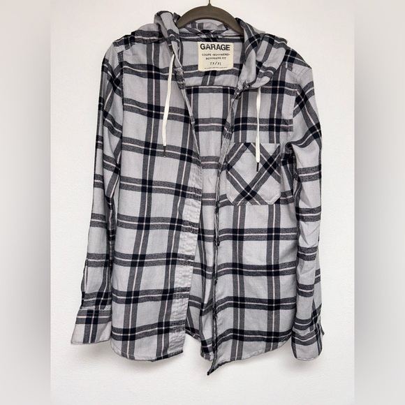GARAGE Grey Flannel Coupe Boyfriend Fit Shirt XS EUC​​ - Picture 1 of 7